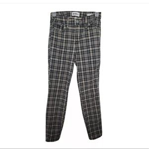 William Rast High Rise Ankle Plaid Black/tan Pants Size 26.